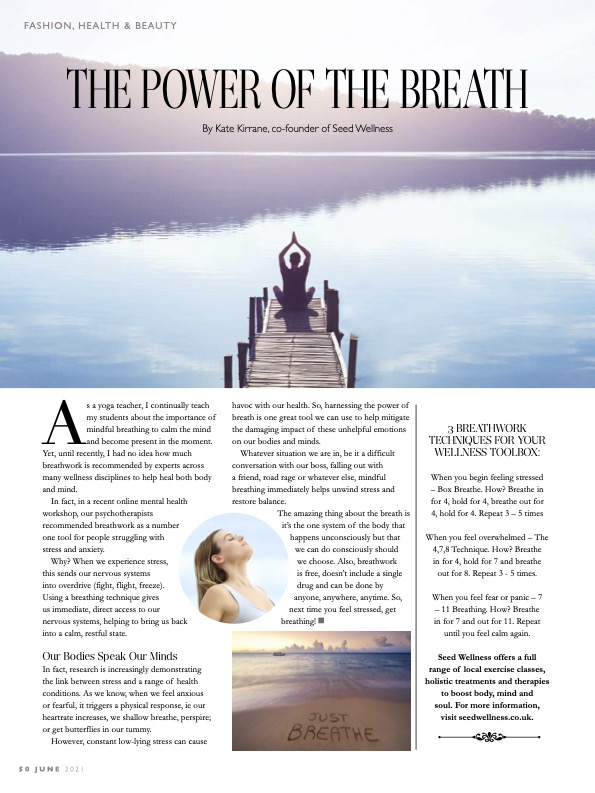 Life Mag - The Power of the Breath June 21