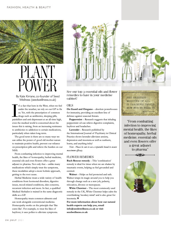 Plant power life mag, seed wellness,